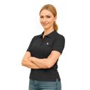 U.S. POLO ASSN. Damen Poloshirt zweifarbig P007 Schwarz-Grau-Größe XL - Gr. XL