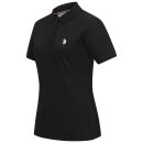 U.S. POLO ASSN. Damen Poloshirt zweifarbig P007 Schwarz-Grau-Größe XL - Gr. XL
