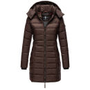 Marikoo Abendsternchen Herbst  Winter Steppjacke lang B603a Choco-Größe S - Gr. 36