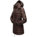 Marikoo Abendsternchen Herbst  Winter Steppjacke lang B603a Choco-Größe XL - Gr. 42