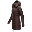 Marikoo Abendsternchen Herbst  Winter Steppjacke lang B603a Choco-Größe XL - Gr. 42