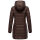 Marikoo Abendsternchen Herbst  Winter Steppjacke lang B603a Choco-Größe XL - Gr. 42