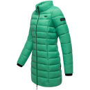 Marikoo Abendsternchen Herbst  Winter Steppjacke lang B603a Crystal Green-Größe S - Gr. 36