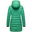 Marikoo Abendsternchen Herbst  Winter Steppjacke lang B603a Crystal Green-Größe L - Gr. 40