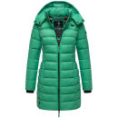 Marikoo Abendsternchen Herbst  Winter Steppjacke lang B603a Crystal Green-Größe L - Gr. 40