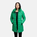 Marikoo Abendsternchen Herbst  Winter Steppjacke lang B603a Smaragd Green-Größe L - Gr. 40