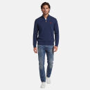 U.S. POLO ASSN. Herren Pullover Troyer P-011 Navy-Rot Größe M - Gr.M
