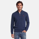 U.S. POLO ASSN. Herren Pullover Troyer P-011 Navy-Rot Größe M - Gr.M