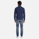 U.S. POLO ASSN. Herren Pullover Troyer P-011 Navy-Rot Größe M - Gr.M