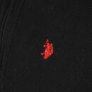 U.S. POLO ASSN. Herren Pullover Troyer P-011 Schwarz-Rot Größe M - Gr.M