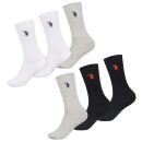 U.S. POLO ASSN. Herren Tennissocken 6-Pack P-013 Weiss-Grau-Schwarz Größe 39-42