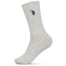 U.S. POLO ASSN. Herren Tennissocken 6-Pack P-013 Weiss-Grau-Schwarz Größe 39-42