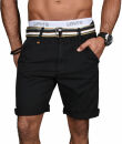 Indicode Herren Chino Shorts kurze Hose inkl. Gürtel...