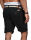 Indicode Herren Chino Shorts kurze Hose inkl. Gürtel B499 Schwarz-Größe XL - Gr. XL