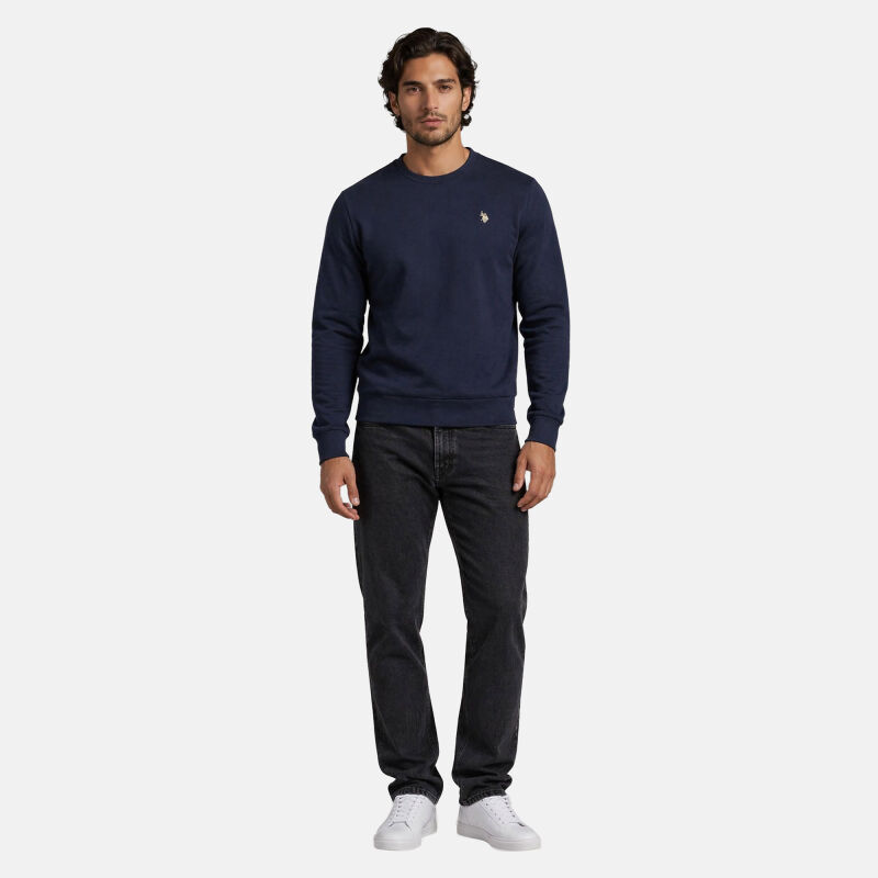 U.S. POLO ASSN. Herren Sweatshirt Pullover P015 Navy-Beige-Größe S - Gr. S