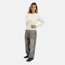 U.S. POLO ASSN. Damen Sweatshirt Pullover P016 Weiss/Sand-Beige-Größe M - Gr. M