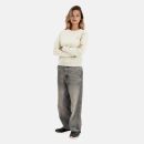 U.S. POLO ASSN. Damen Sweatshirt Pullover P016 Weiss/Sand-Beige-Größe M - Gr. M