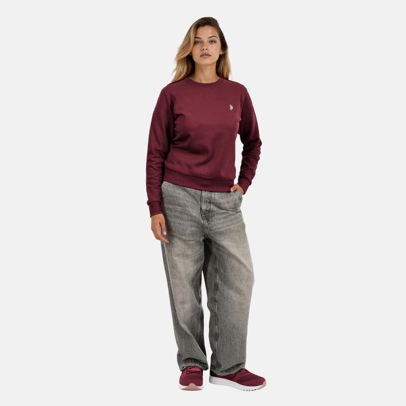 U.S. POLO ASSN. Damen Sweatshirt Pullover P016 Prune-Beige-Größe L - Gr. L