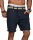 Indicode Herren Chino Shorts kurze Hose inkl. Gürtel B499 Navy Größe M - Gr. M