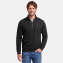 U.S. POLO ASSN. Herren Pullover Half Zip P017 Schwarz-Rust-Größe S - Gr. S