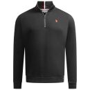 U.S. POLO ASSN. Herren Pullover Half Zip P017 Schwarz-Rust-Größe S - Gr. S