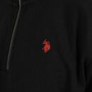 U.S. POLO ASSN. Herren Pullover Half Zip P017 Schwarz-Rust-Größe S - Gr. S