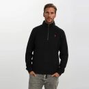 U.S. POLO ASSN. Herren Pullover Half Zip P017 Schwarz-Rust-Größe L - Gr. L