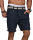 Indicode Herren Chino Shorts kurze Hose inkl. Gürtel B499 Navy-Größe XXL - Gr. 2XL