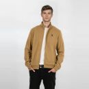 U.S. POLO ASSN. Herren Sweatjacke P018 Beige/Safari-Navy-Größe S - Gr. S