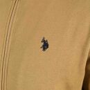U.S. POLO ASSN. Herren Sweatjacke P018 Beige/Safari-Navy-Größe S - Gr. S