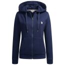 U.S. POLO ASSN. Damen Sweatjacke P019 Navy-Beige-Größe L - Gr. L