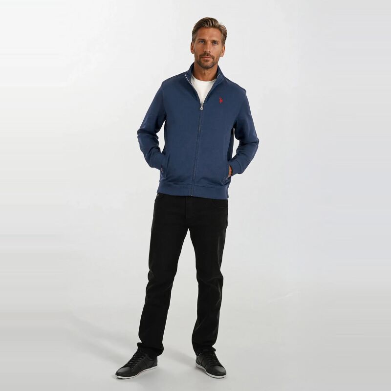 U.S. POLO ASSN. Herren Sweatjacke P020 Navy-Rot-Größe M - Gr. M