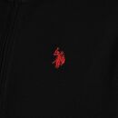U.S. POLO ASSN. Herren Sweatjacke P020 Schwarz-Rot-Größe XL - Gr. XL