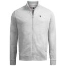 U.S. POLO ASSN. Herren Sweatjacke P020 Grau-Melange-Navy-Größe XL - Gr. XL