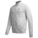 U.S. POLO ASSN. Herren Sweatjacke P020 Grau-Melange-Navy-Größe XL - Gr. XL