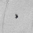 U.S. POLO ASSN. Herren Sweatjacke P020 Grau-Melange-Navy-Größe XL - Gr. XL