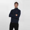 U.S. POLO ASSN. Herren Pullover Half Zip P021 Navy-Rot-Größe S - Gr. S