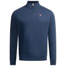 U.S. POLO ASSN. Herren Pullover Half Zip P021 Navy-Rot-Größe S - Gr. S