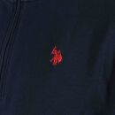 U.S. POLO ASSN. Herren Pullover Half Zip P021 Navy-Rot-Größe S - Gr. S