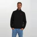 U.S. POLO ASSN. Herren Pullover Half Zip P021 Schwarz-Rot-Größe S - Gr. S