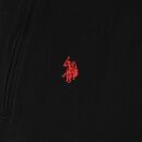 U.S. POLO ASSN. Herren Pullover Half Zip P021 Schwarz-Rot-Größe S - Gr. S
