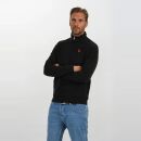 U.S. POLO ASSN. Herren Pullover Half Zip P021 Schwarz-Rot-Größe M - Gr. M