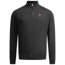 U.S. POLO ASSN. Herren Pullover Half Zip P021 Schwarz-Rot-Größe M - Gr. M