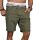 Indicode Herren Chino Shorts kurze Hose inkl. Gürtel B499 Olive Größe L - Gr. L