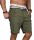 Indicode Herren Chino Shorts kurze Hose inkl. Gürtel B499 Olive Größe L - Gr. L