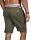 Indicode Herren Chino Shorts kurze Hose inkl. Gürtel B499 Olive Größe L - Gr. L