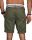 Indicode Herren Chino Shorts kurze Hose inkl. Gürtel B499 Olive Größe L - Gr. L