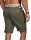 Indicode Herren Chino Shorts kurze Hose inkl. Gürtel B499 Olive-Größe XL - Gr. XL
