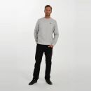 U.S. POLO ASSN. Herren Sweatshirt Pullover P022 Grau-Melange-Navy-Größe M - Gr. M