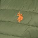 U.S. POLO ASSN. Herren Weste P025 Olive-Orange-Größe M - Gr. M